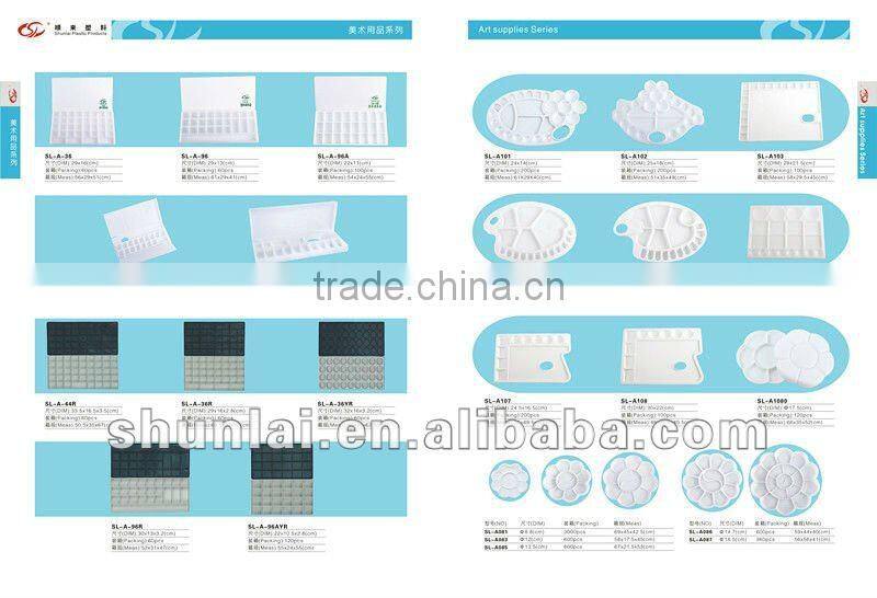 Plastic painting watercolor palette with PP material