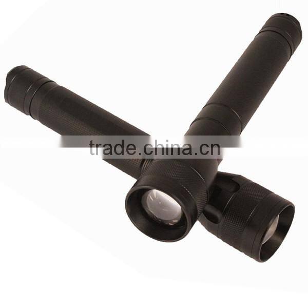 aluminum led flashlight torch light with focus zoom function