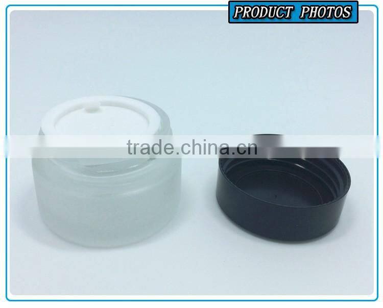20g empty frosted glass cream jar