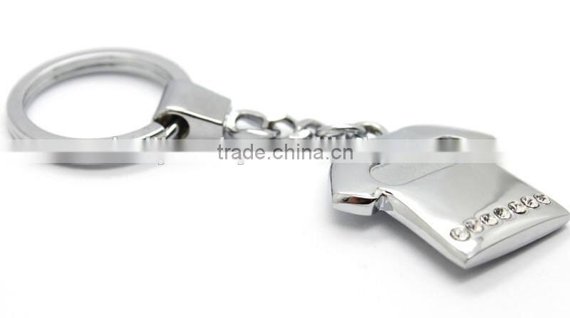 T shirt shaped promotion metal blank keychain
