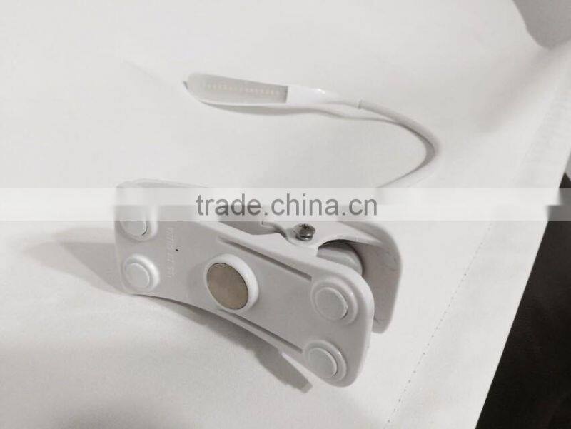 ABS plastic mini white led bed light student use eye protection led reading lights