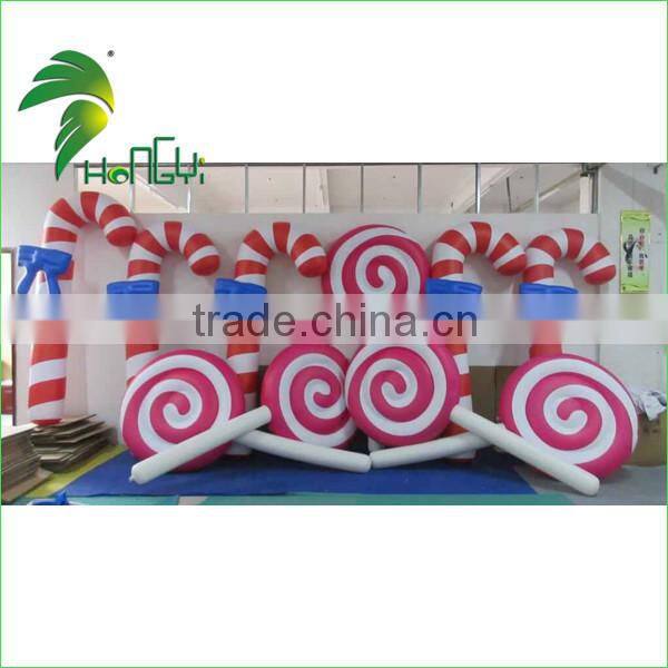 2mH Inflatable PVC Christmas Cane / Inflatable Xmas Crutch For Decoration