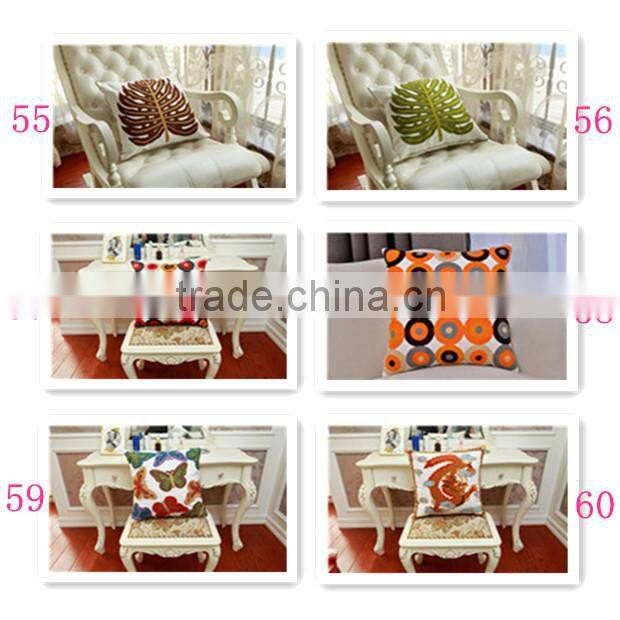 wholesale towel embroidered 100%cotton canvas cushion covers,handmade covers, ready for sell
