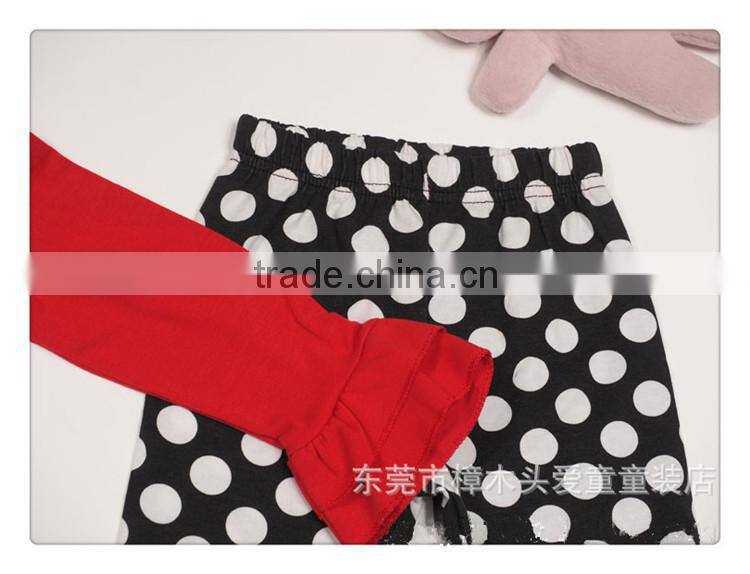 Kids Holiday Clothing Set Baby Girls Ruffle Pant Outfit baby girls Christmas cotton autumn clothes set for christmas TR-CA16