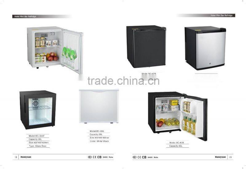 Hotel mini cooling fridge with solid door or glass door for options
