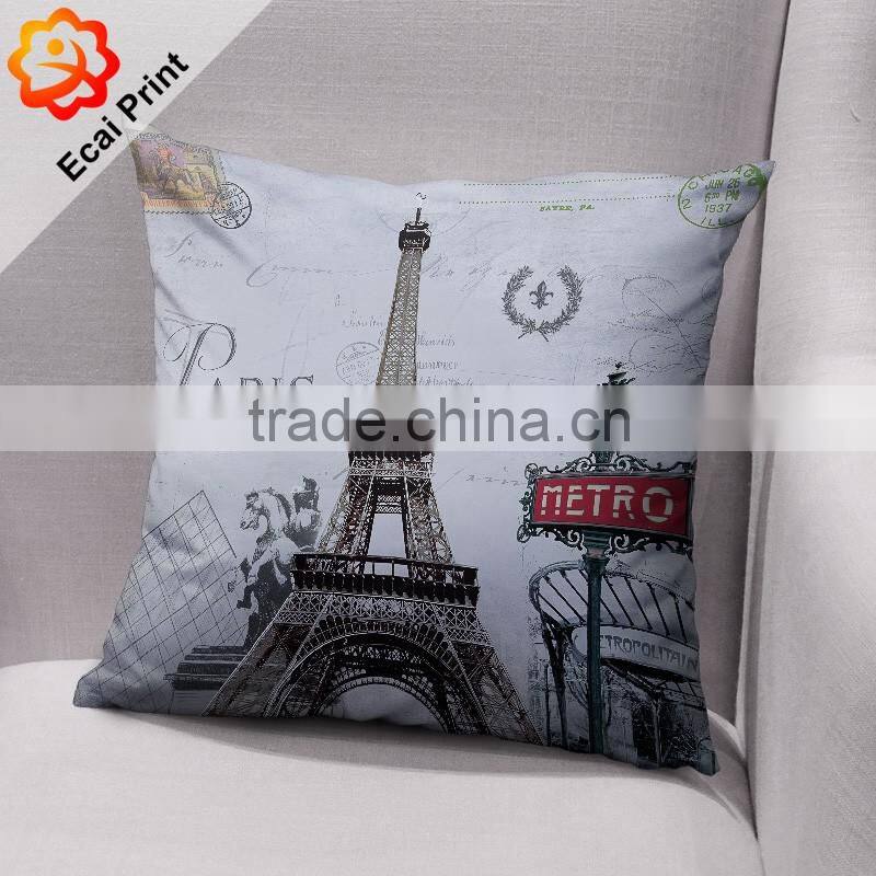 HOT SALE custom design digital printing high quality cotton linen pillow case