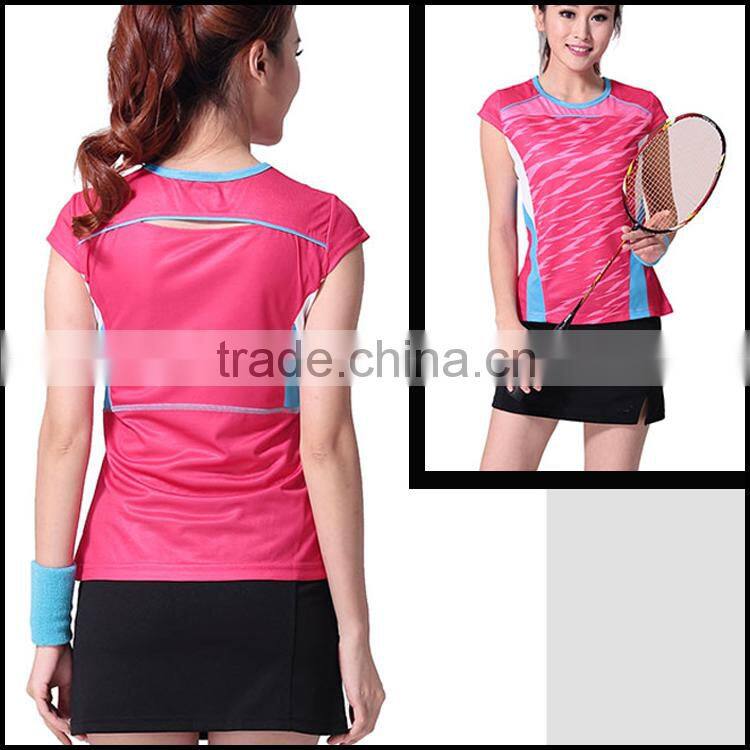 fashion and top quality for women badminton wear or women t shirt with digital printing machine prices in china