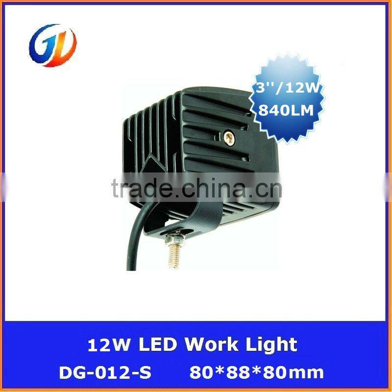 12v 24v 12W Cree led work light for forklift/ truck/fire engine/ambulance