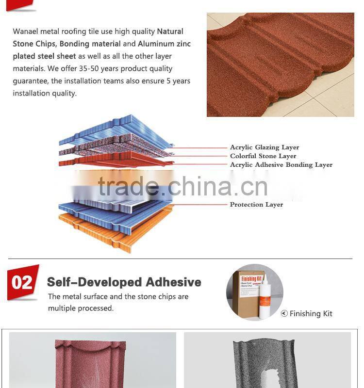 50-years-warranty Bond/Nopad portuguese roof tile