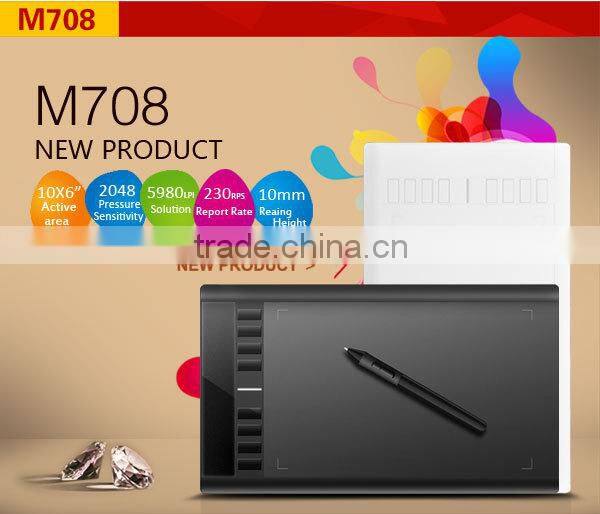 Ugee M708 2048 level 10 inches pen and touch graphic tablet