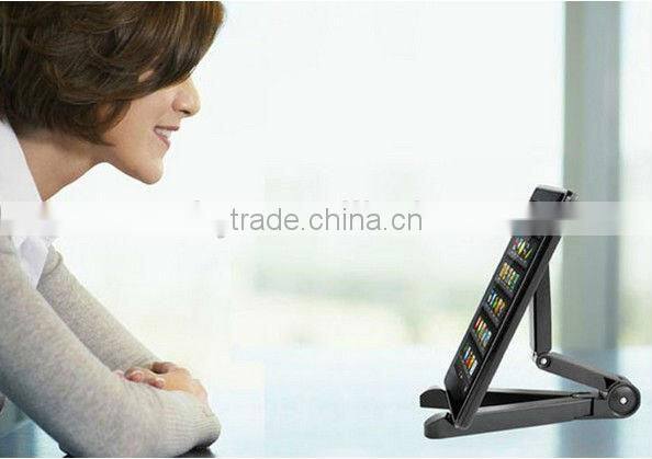 Protable bracket flexible folding plastic tablet holder for PAD
