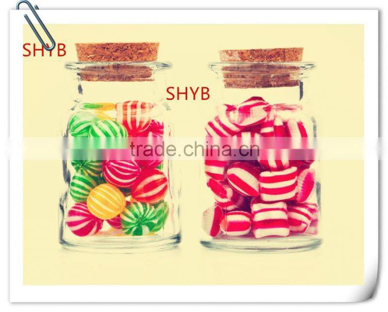 Clear food glass candy jar