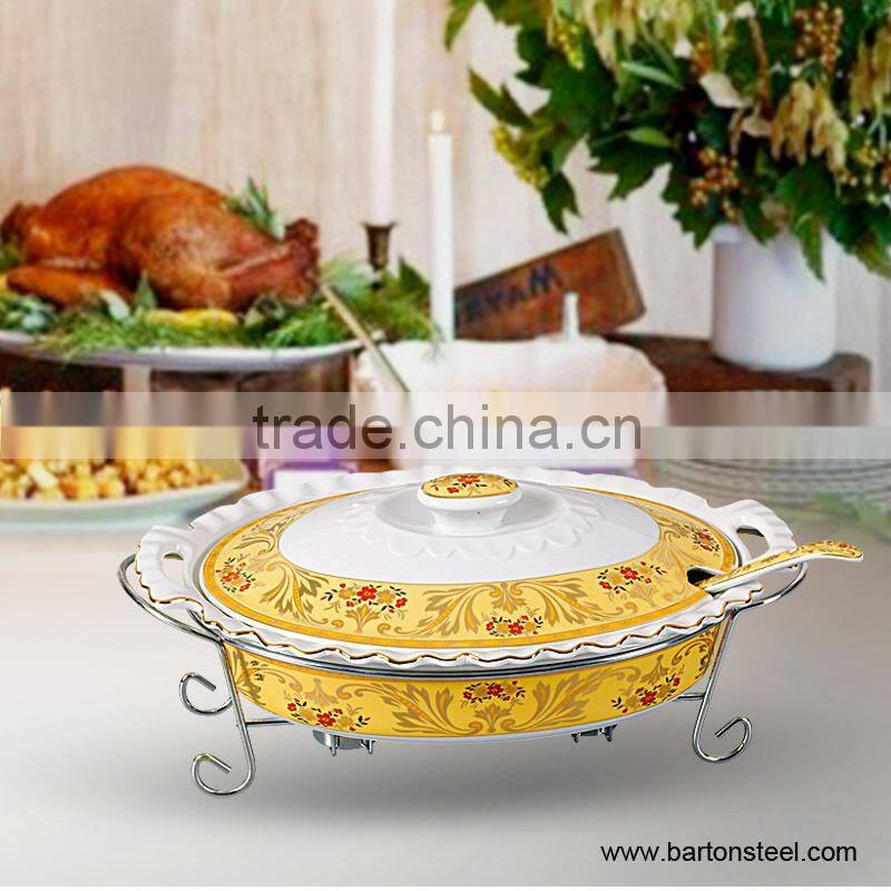 Ceramic Chafing dish and food warmer
