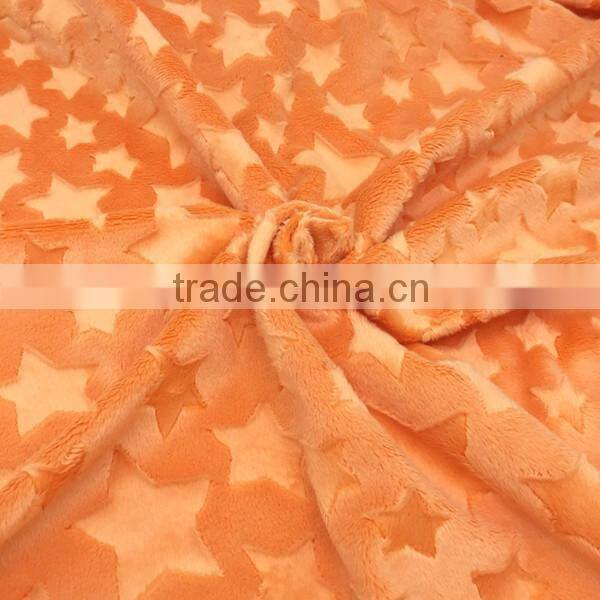 Retails Washable 2016 Poland Fashion 250gsm Soft Polyester Minky Star