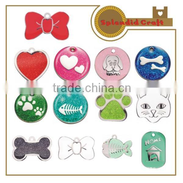 fashion glitter pet tags