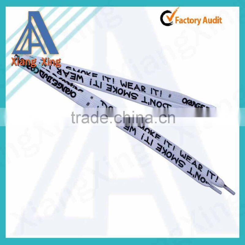 Factory direct sale custom print shoelace manufacturer, custom shoe laces