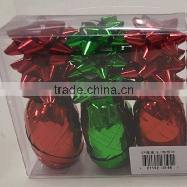 Gloss Metallic Star Bow And Curly Ribbon Egg Sets