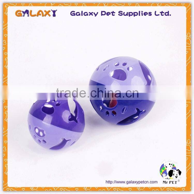 CT8629 Plastic balls with bell for pets/cheap toys for cats/pet toy ball with ring