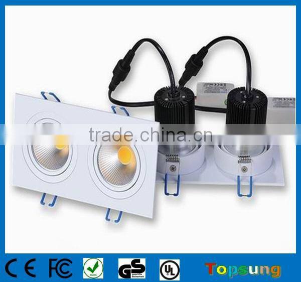 LCH-COB-2*6W-CW COB LED downlight, ip65 led downlight, led square downlight