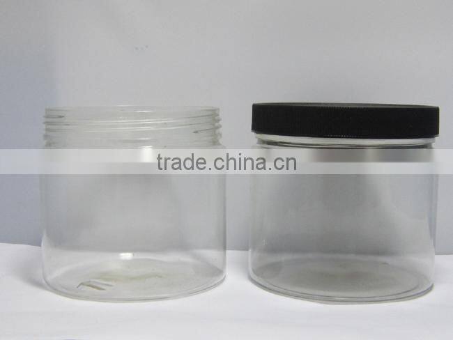 1000ML cylinder Plastic PET jar,1L clear pet container bottle for packaging