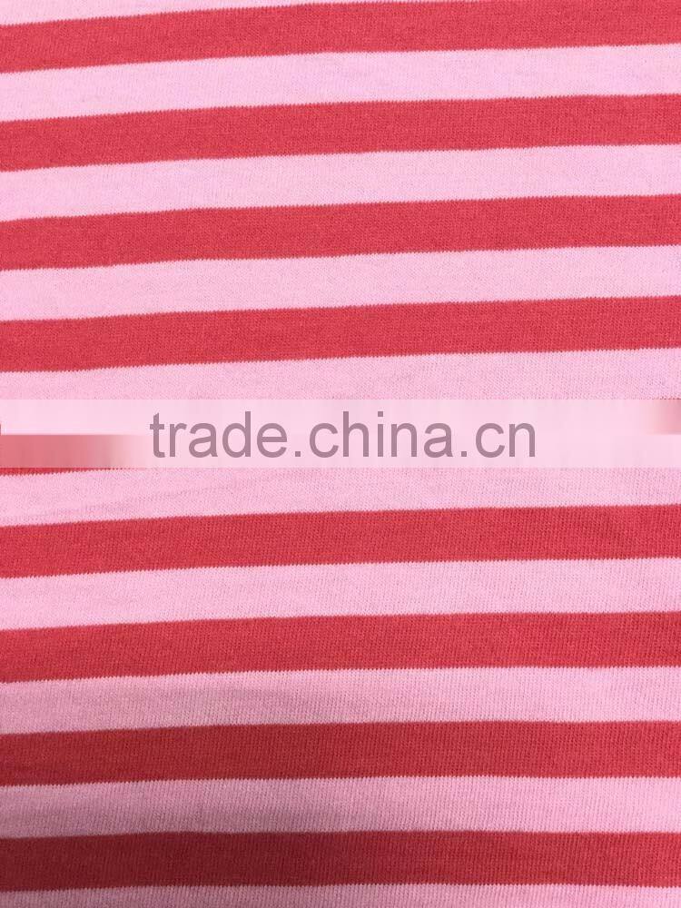 yarn dyed knitted jersey stripes fabric stocklot 193