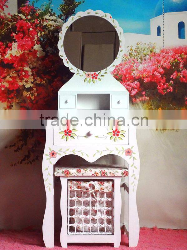 Bedroom furniture Solid wood Modern elegant folding mirror dresser