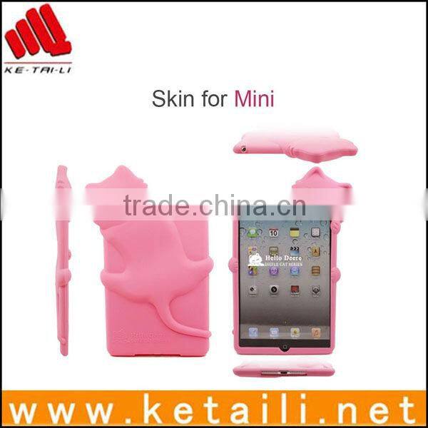 Cute carton animal design lovely cat silicone phone case for iphone