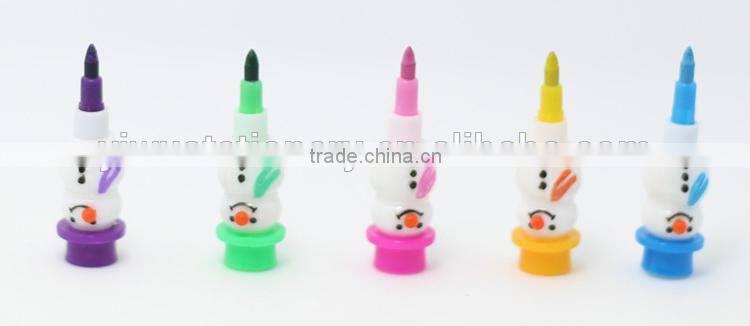 Christmas Snowman 5pcs stackable coloring pencil