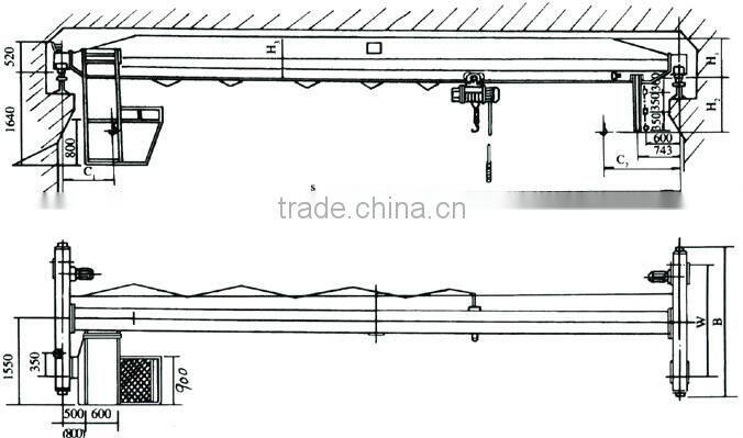single girder overhead crane, travelling bridge crane