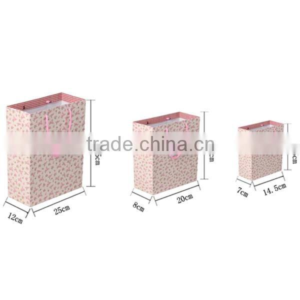 Pink Rose Bloom Birthday Paper Gift Bag