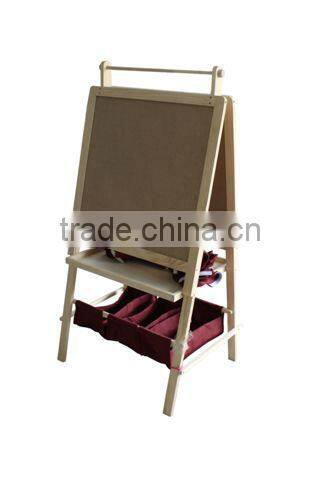 Multifunctional magnetic kids wooden easel blackboard