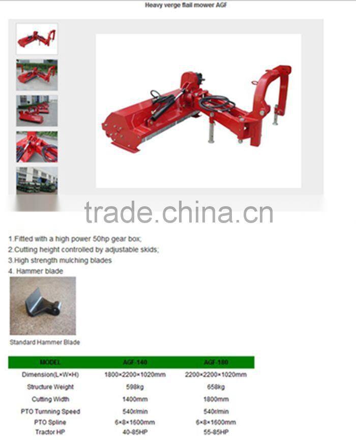 3 point heavy duty flail mower mulcher with side shift