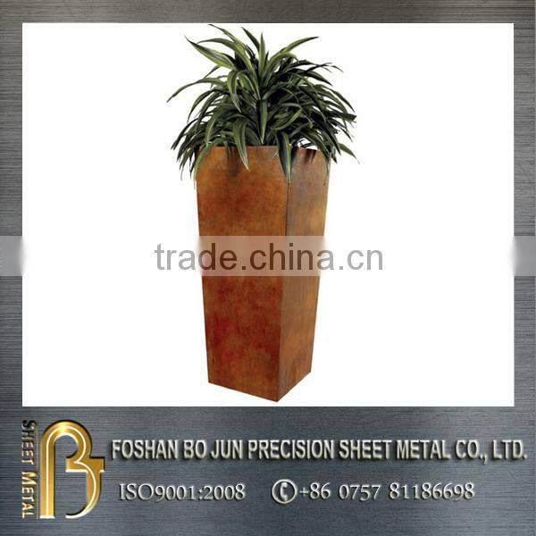 china manufacturer customized polished steel powder coated flowerpot