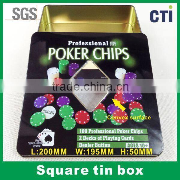 100 pcs Poker set tin box