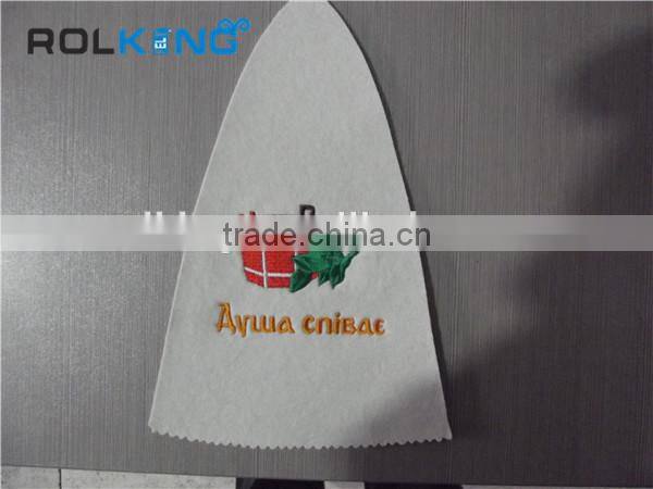 2015 cheap wool felt sauna hat embroidery sauna hat