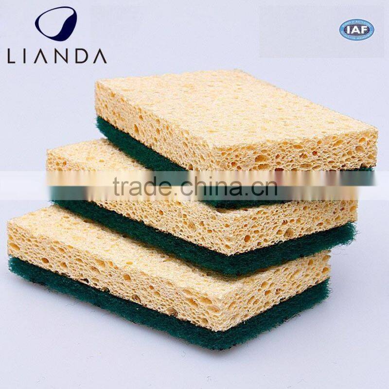 High quality kitch cleaning cellulose sponge scouring pad