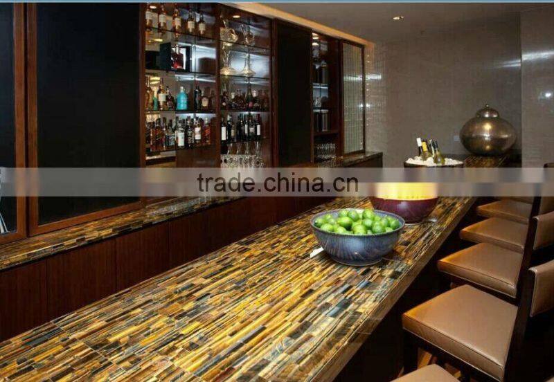 Five Star Hotel Wall and Floor Decoration Yellow Tiger Eye Stone Price