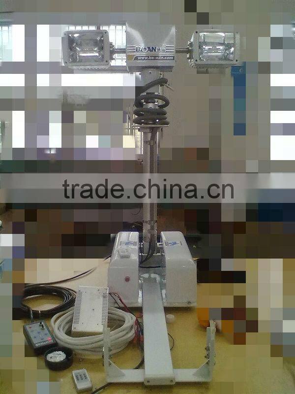 Roof-mounted light tower with camera/telescoping light mast/vehicle mounted light tower