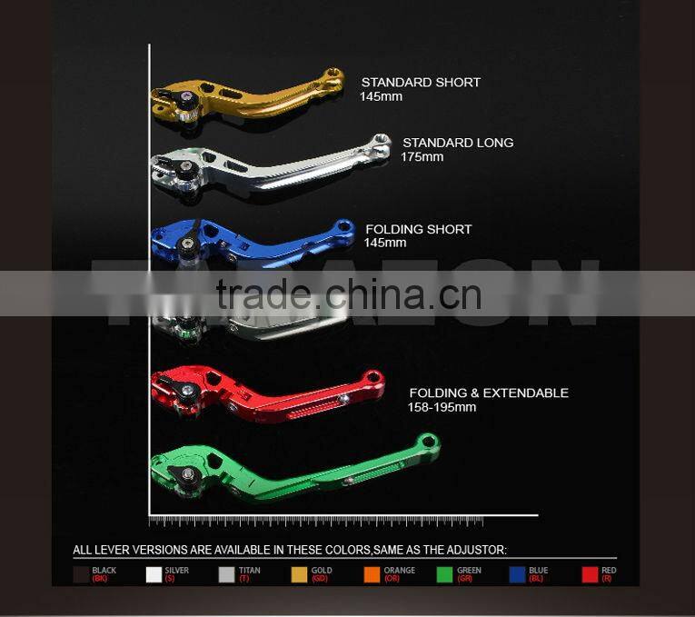CNC Motorcycle Billet Alloy Aluminum Folded Extendable Road Bike Handlebar Brake Clutch Levers
