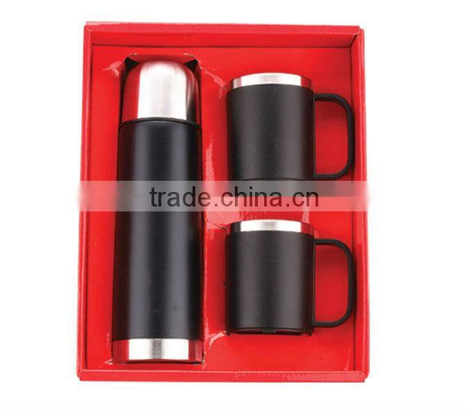 promotion flask and travel mug gifts set with bag packing