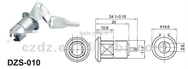 warm air blower switch/two position switch,19mm the key for game machines,Zinc alloy 19mm security electronic key switch