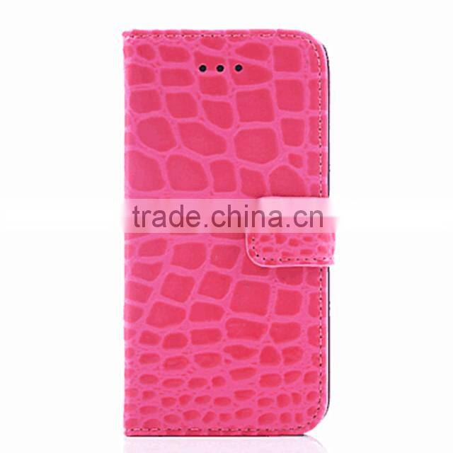 Luxury crocodile Leather Flip Case For Apple iPhone 6s 4.7inch Phone Cover Cases With Stand Function