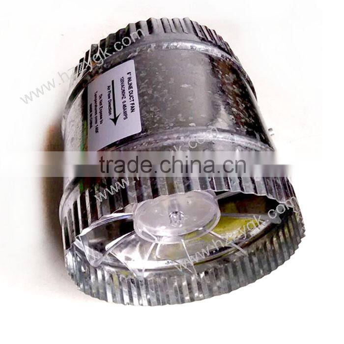 6" Inline Duct Fan 2600CFM Booster Exhaust Blower Air Cooling Vent ABS Blade