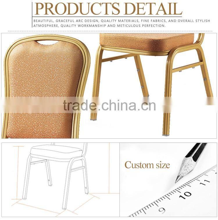 Modern aluminnum high density molded foam banquet chair stackable hotel dining chair