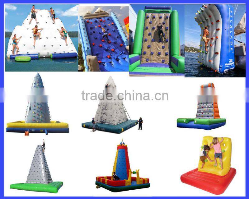 PVC inflatable water Rock climbing walls for pool