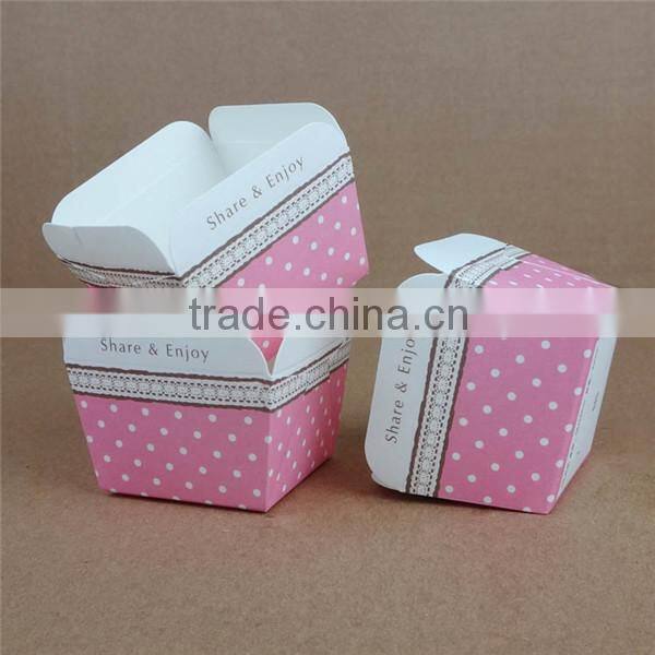 500pcs Kraft paper Coated Paper Fast Food box Hot Dogs folding Recycled paper food tray