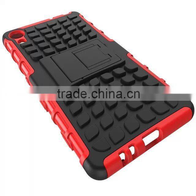 Hot Selling Impact Armor Silicone plastic Shockproof Kickstand phone cases cover for Sony Z4