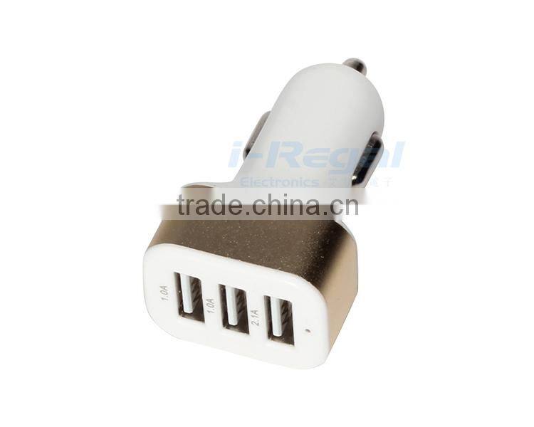 Wholesale mini portable wireless custom 3 port usb quick chargr car charger mp3 player CE ROSH