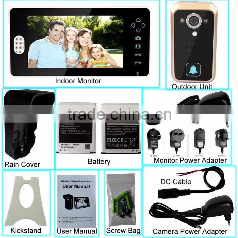 7inch video door phone Security Camera System Video Doorbell