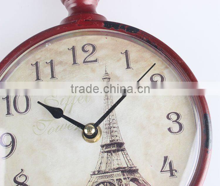 Decorative interior metal art table clock